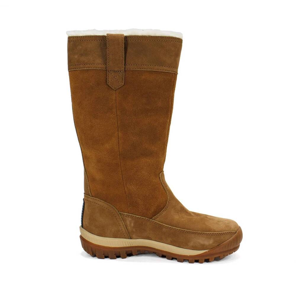 NEW TIMBERLAND women's mt hayes waterproof pull on winter boot in dark brown nub